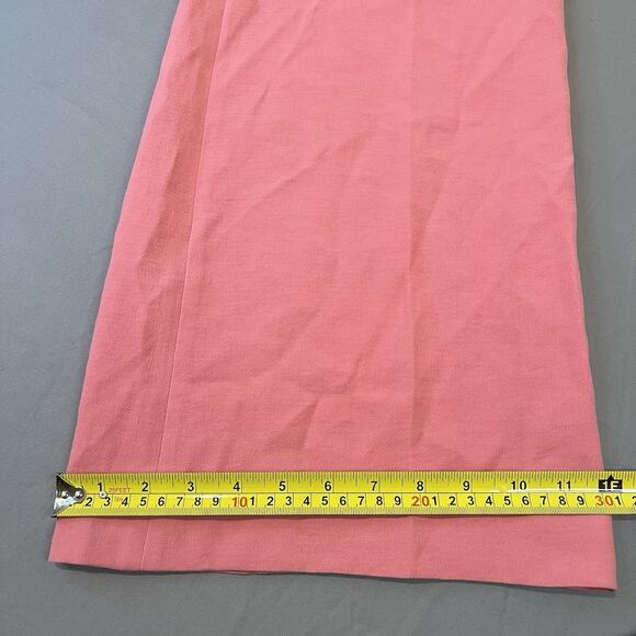 EXPRESS Flare Trouser Super High Rise Size 6R Salmon Pink pants 70’s Flare - Picture 6 of 10